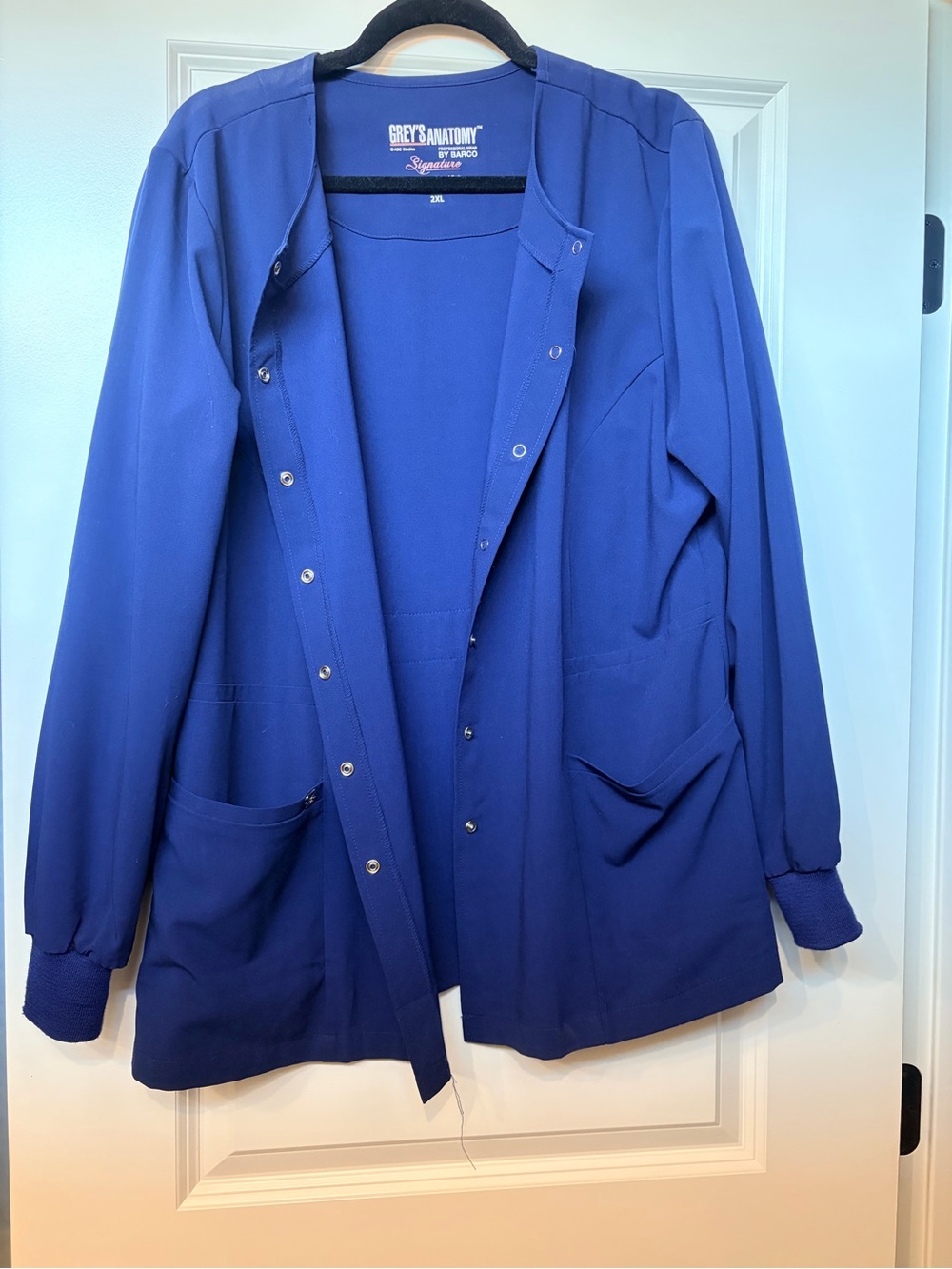 Barco Uniforms Royal Blue Snap-Front Scrub Jacket